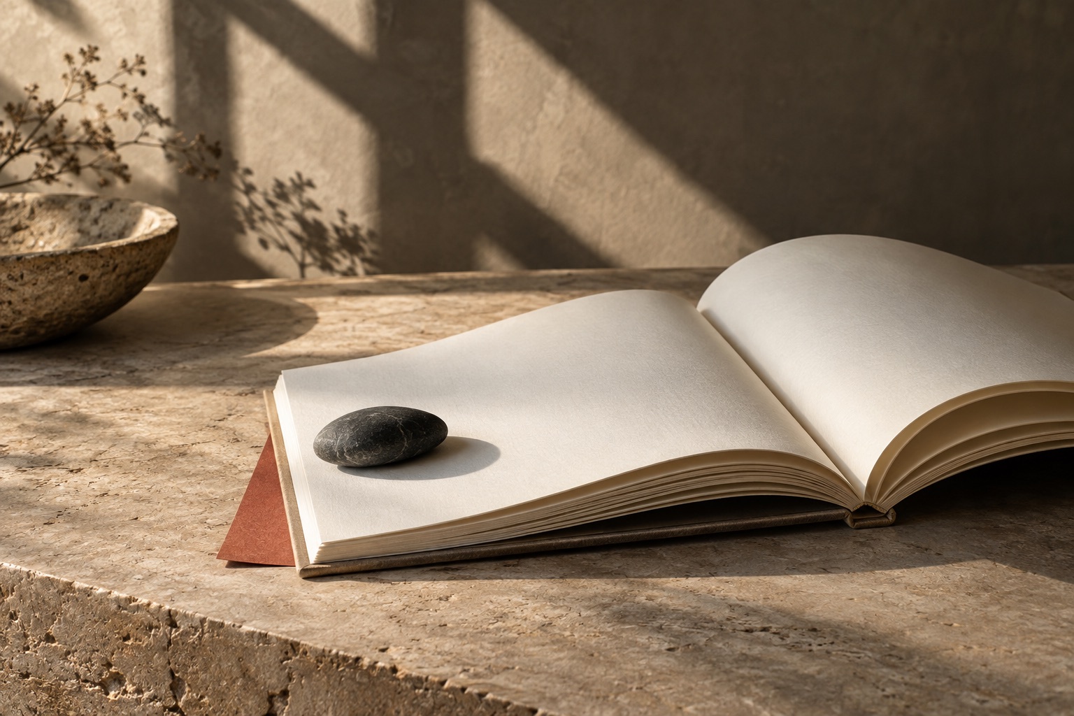 Un livre ouvert dans la lumière de fin de journée